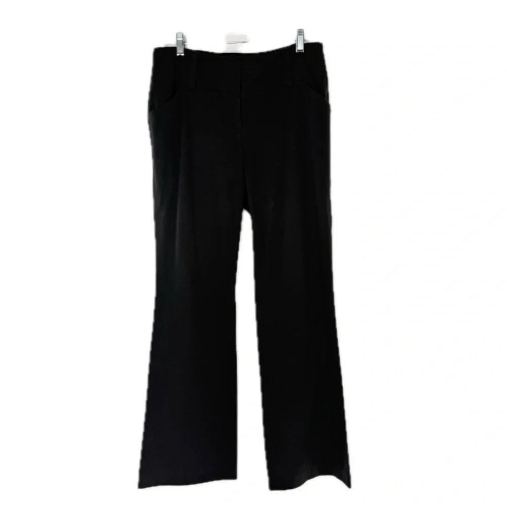 I.N.C. Mid-Rise Bootcut Black Pant Cotton Lycra with Pockets Size 10 Work Career